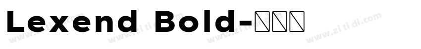 Lexend Bold字体转换
